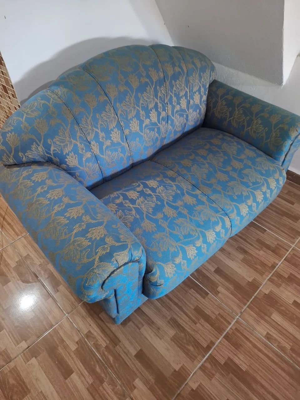 Conjunto de sofás vintage 3 e 2 lugares, usado, sem defeitos. - Foto 3