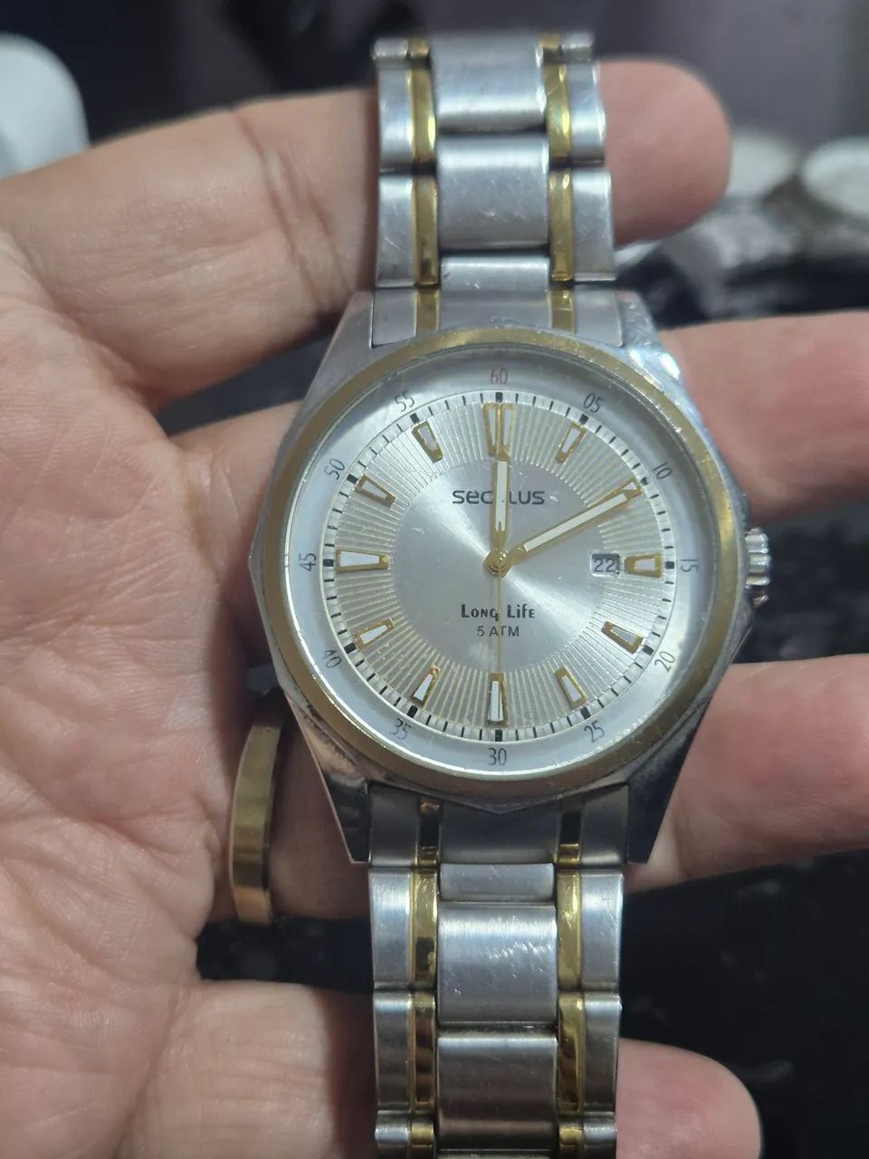 Relógio SECULUS LONG LIFE BICOLOR  À QUARTZ   -   ÓTIMO ESTADO - Foto 2