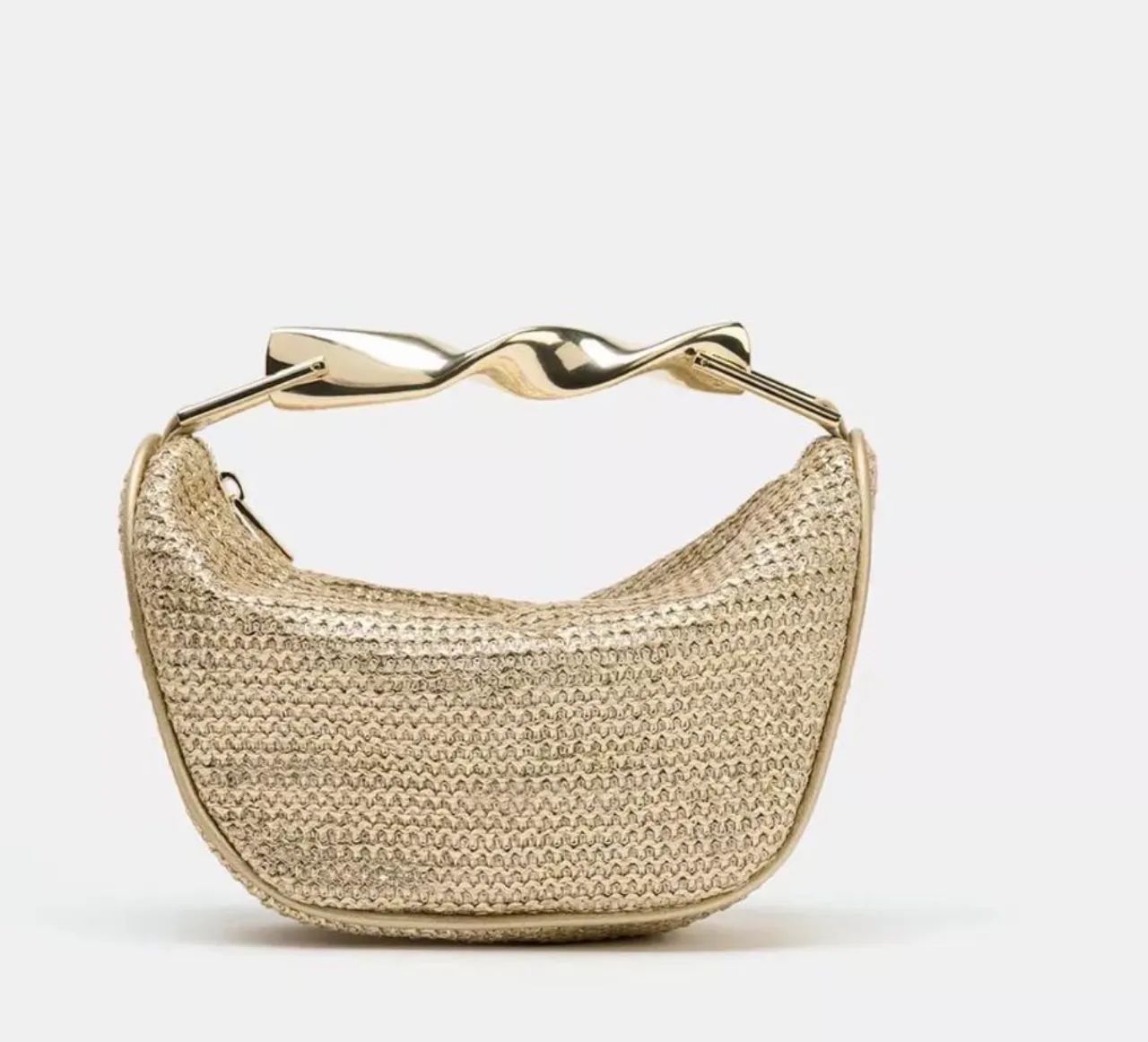 Mini Bolsa Dourada Zara - Foto 5