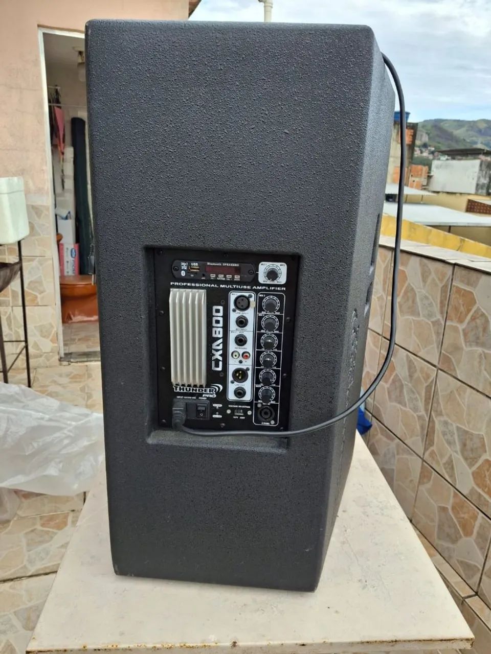 Caixa de som profissional 800W com bluetooth e entrada USB. - Foto 2