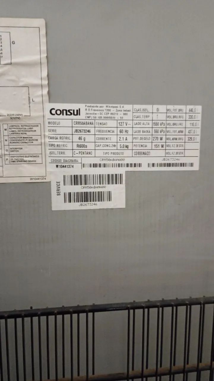 Refrigerador consul fosfri 