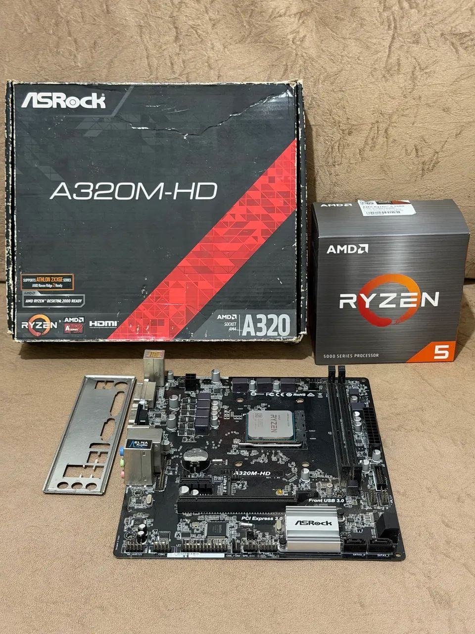Kit upgrade Ryzen 5 5500 + placa mãe A320