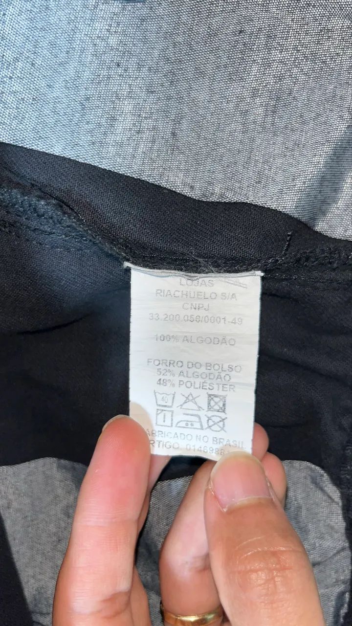 Calça Sarja Pool Jeans Riachuelo preta destroyed - Usada - Foto 5