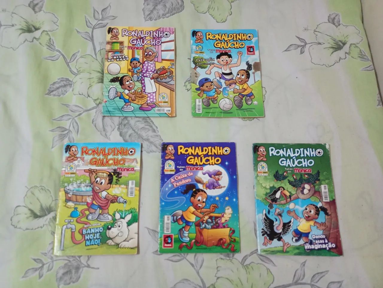 Kit 5 gibis da coleção do Ronaldinho gaúcho panini