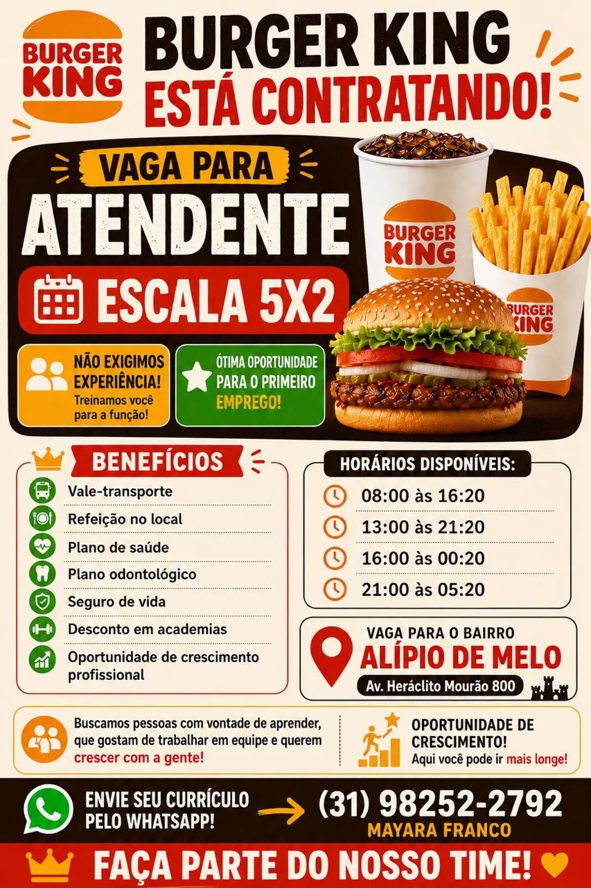 Vaga de emprego. 