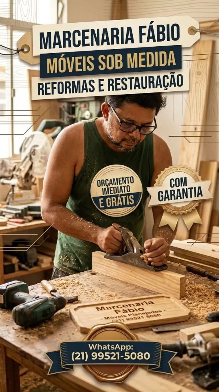 Marcenaria do Lobo, móveis sob medida, reformas e restauração.