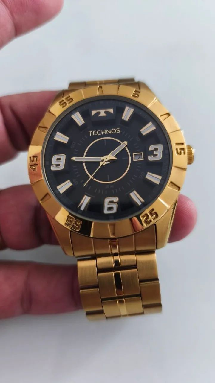 Relógio technos Racer dourado  - Foto 4