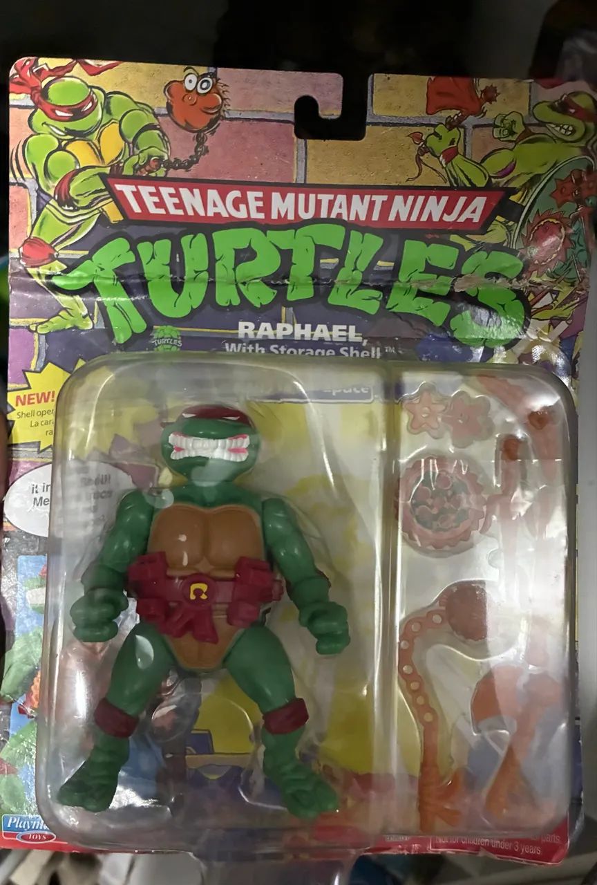 Tartarugas Ninja Raphael with Storage Shell Original Playmates Lacrado
