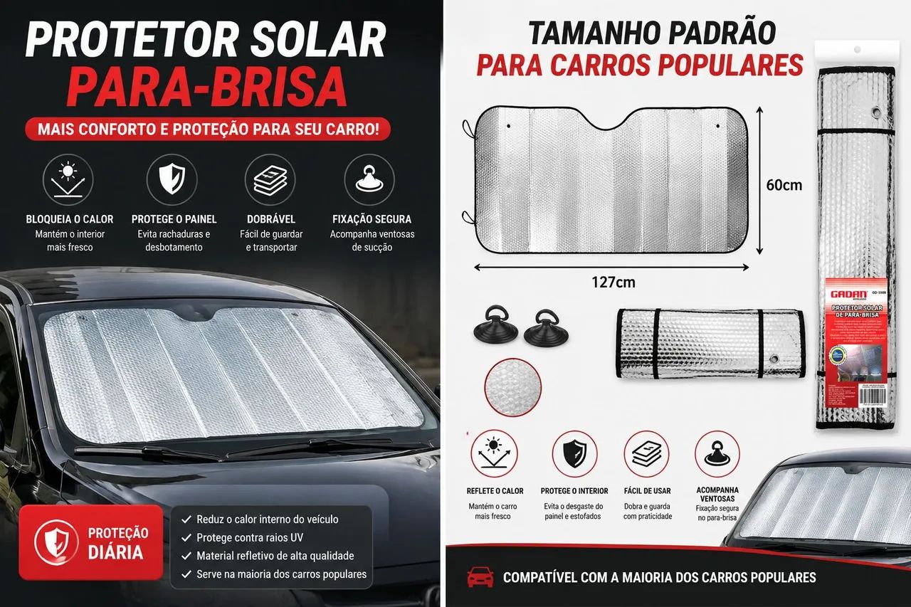 Protetor solar de parabrisa 