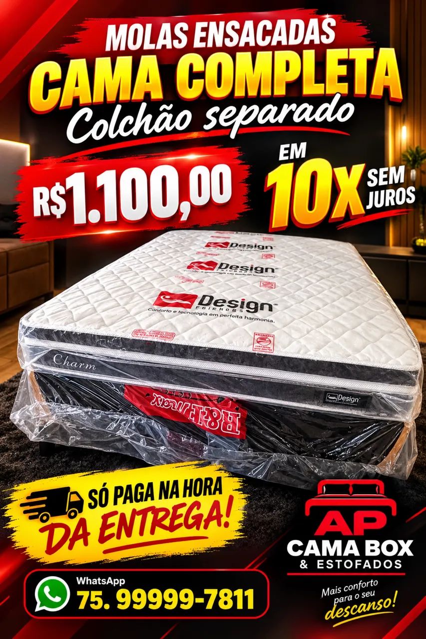 Cama box completa premium com colchão separado  - Foto 4