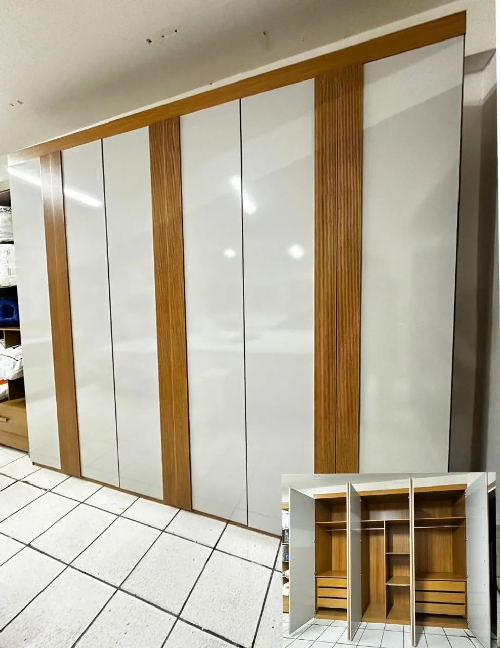 Guarda roupa 100% mdf luxuoso