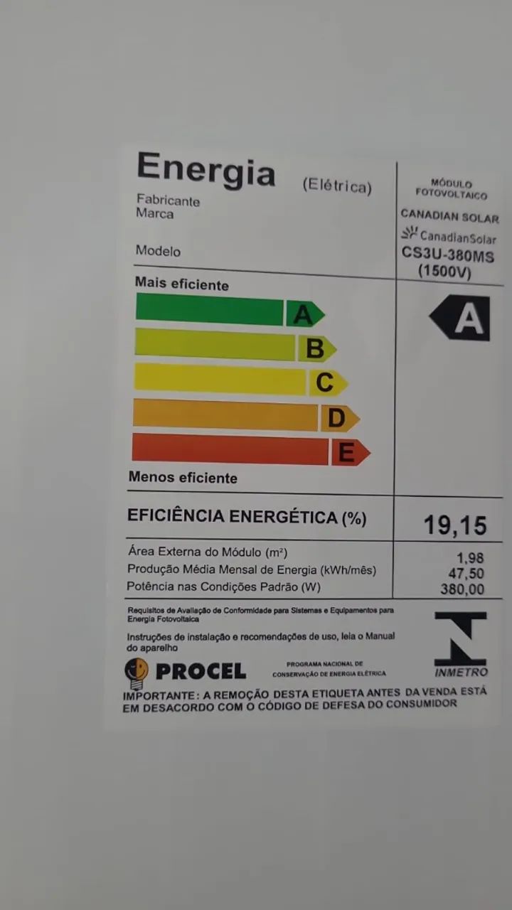 89 Módulos Solares Monocristalinos Canadian 380W NOVOS Placas Solares Placa Solar Modulo - Foto 4