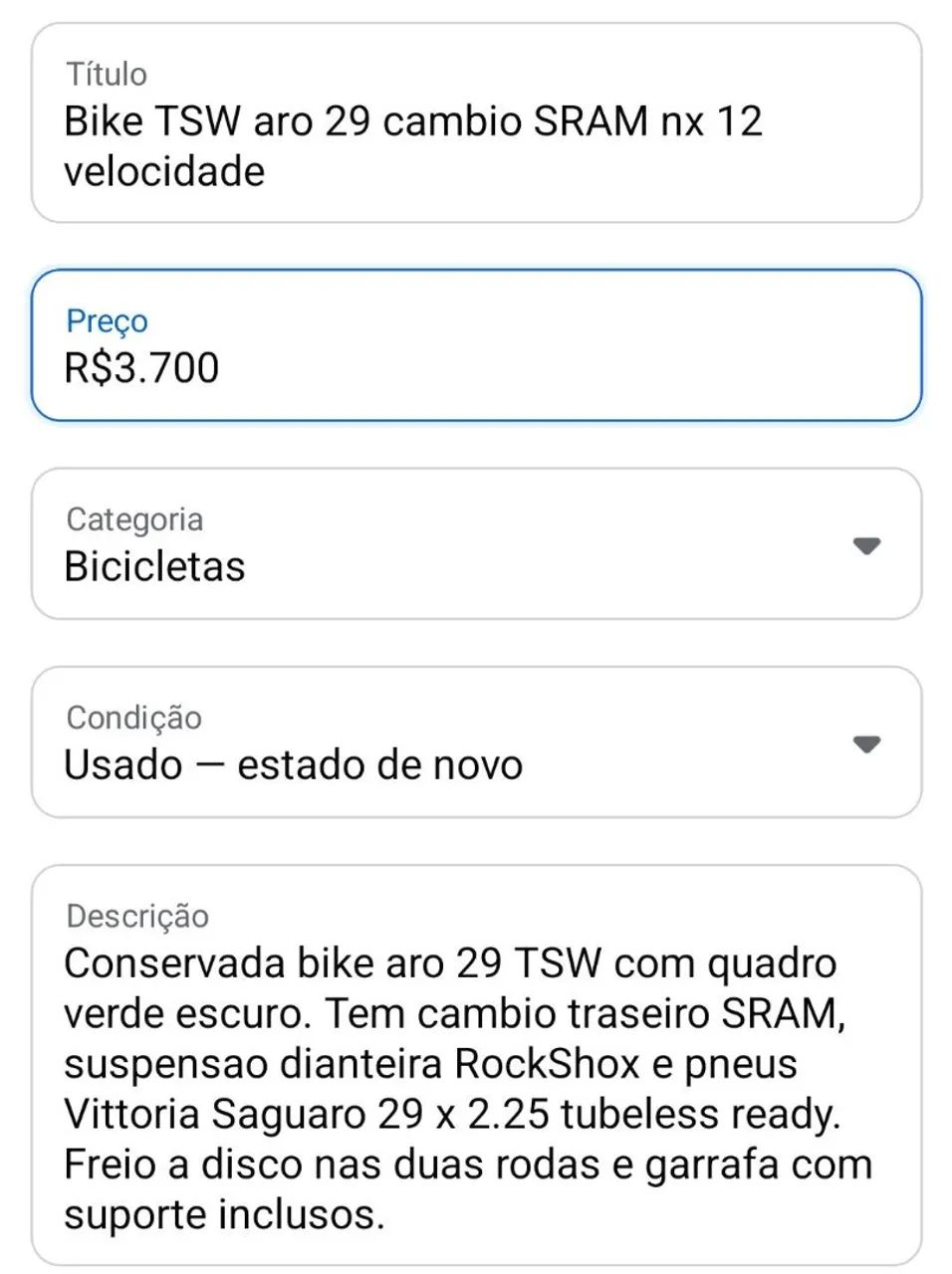 Tsw yukon tamanho 17