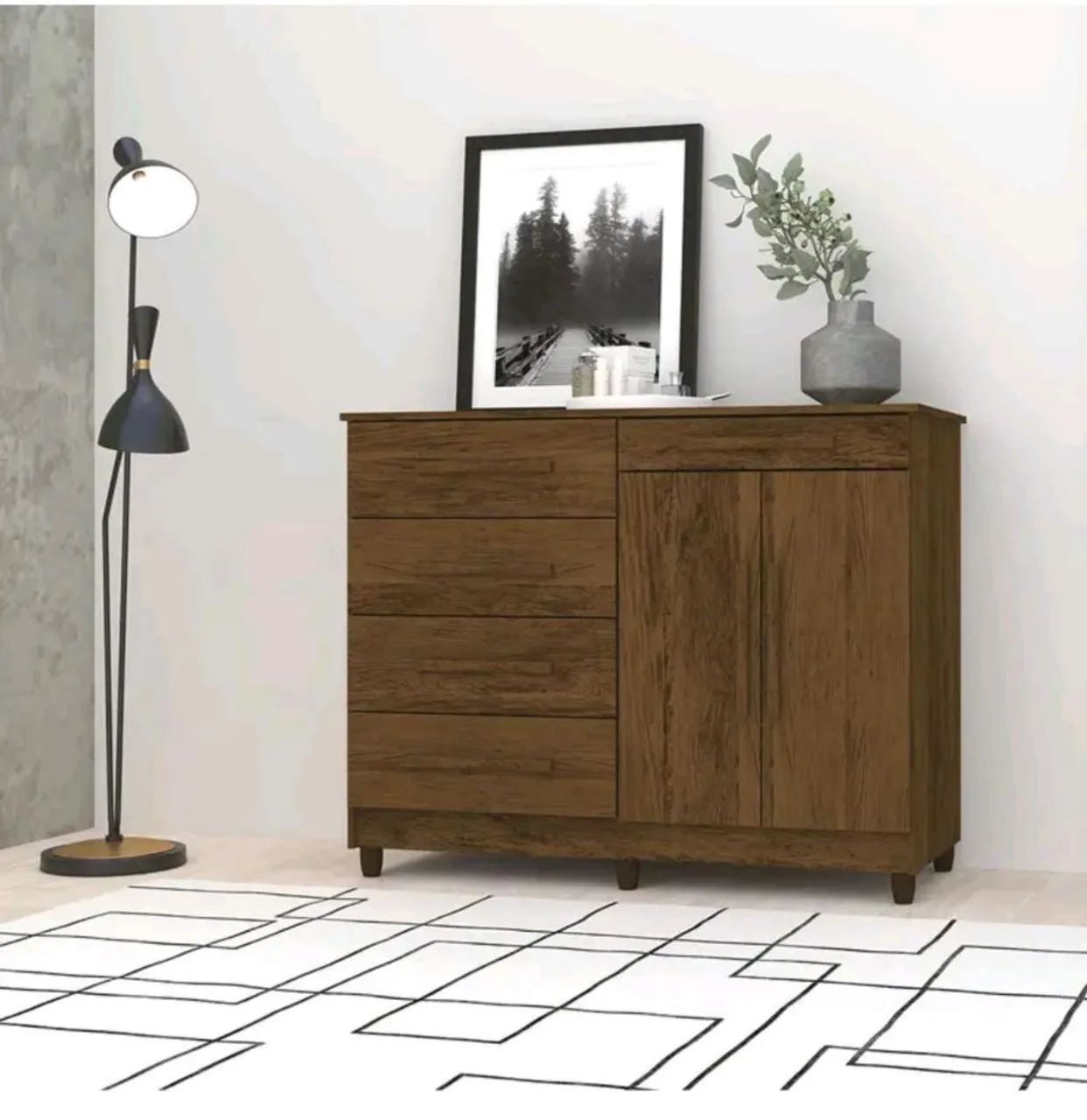 CÔMODA SIRIUS 122CM DE LARGURA NOVA A PRONTA ENTREGA  - Foto 2