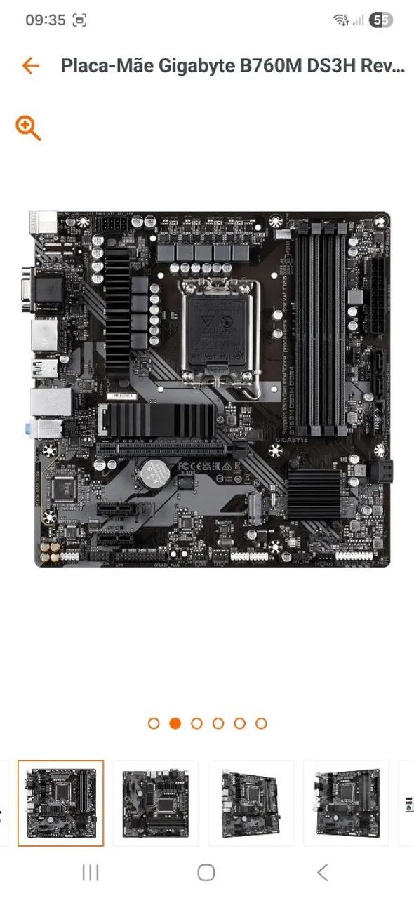 Placa mãe b760m ds3h ddr4  - Foto 2