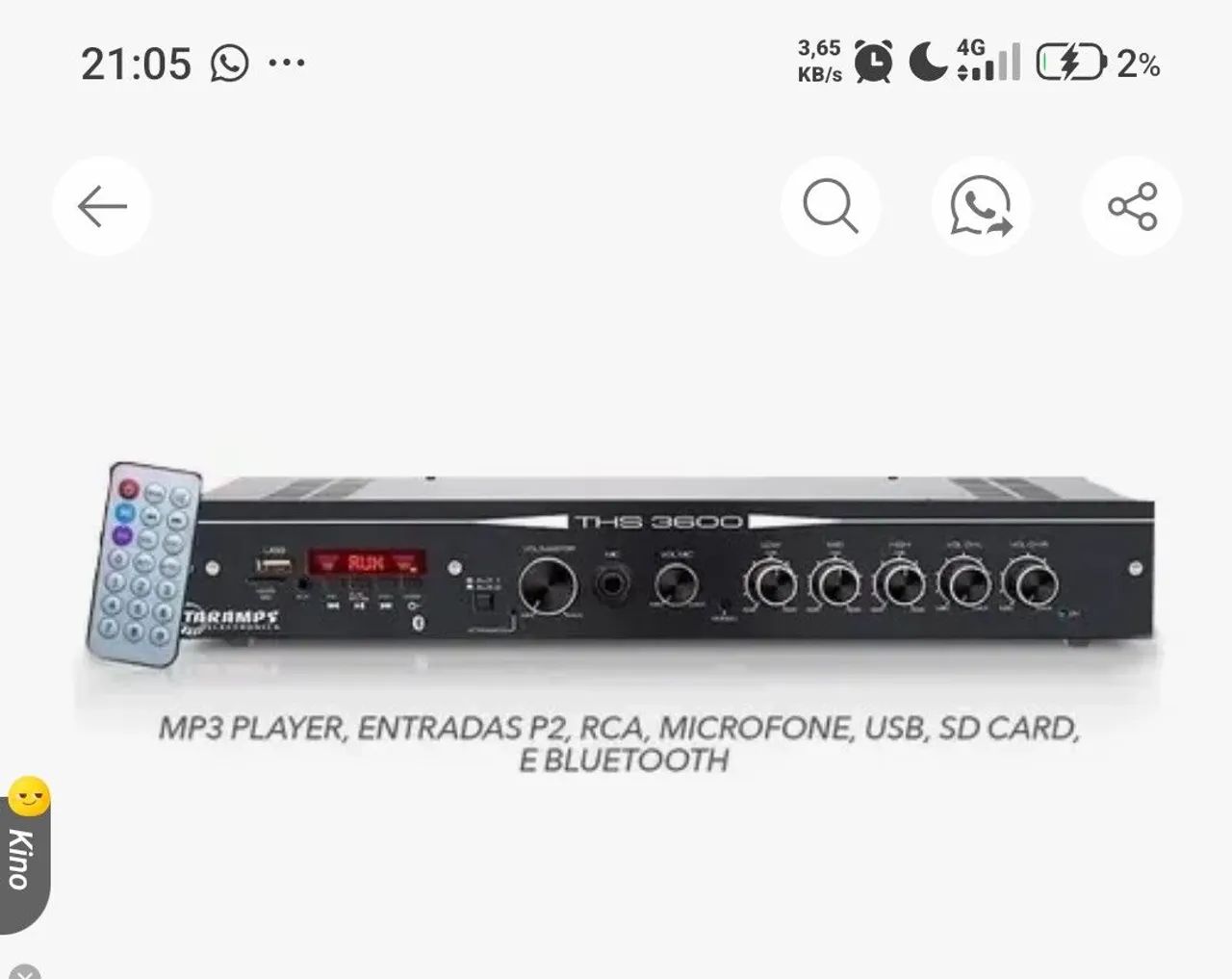 Amplificador de som 