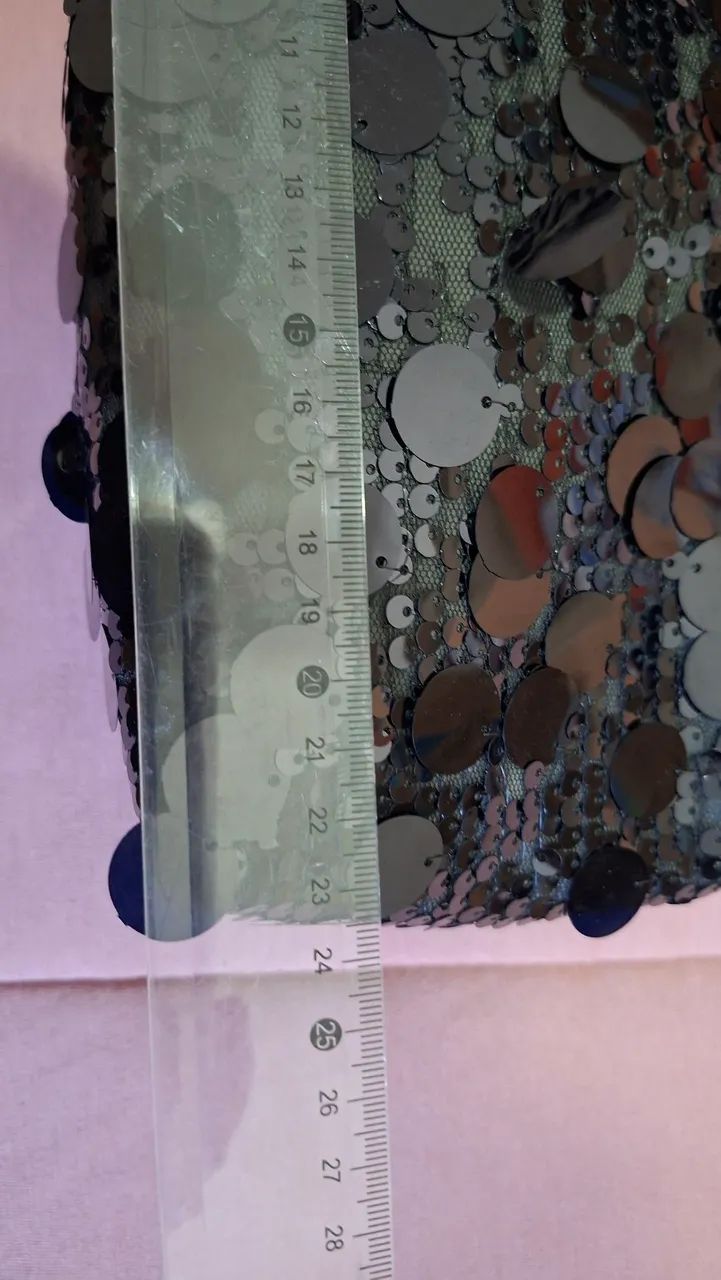 Bolsa de lantejoulas preta nova - Foto 3