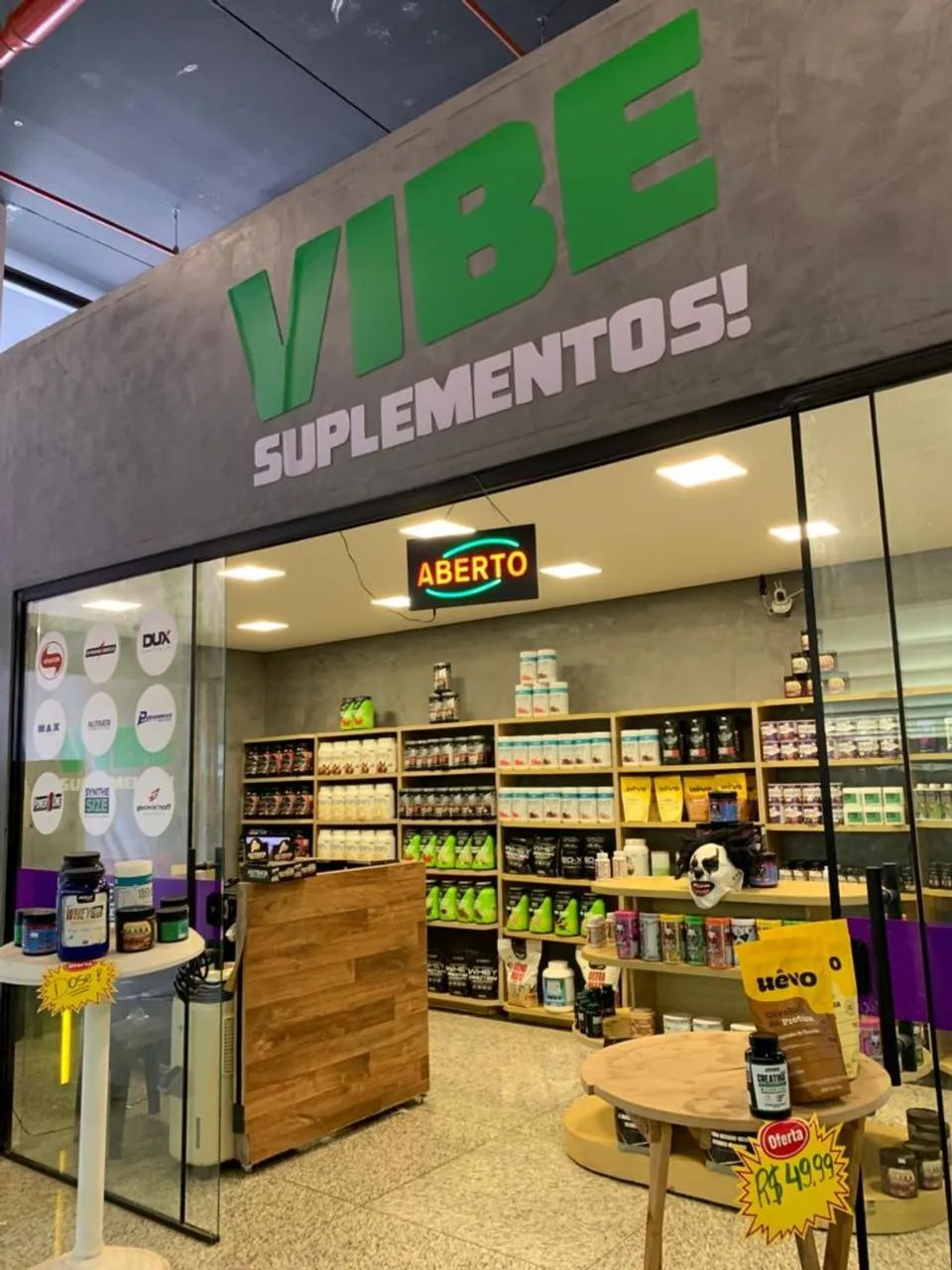 ESTRUTURA COMPLETA - PRATELEIRAS E CENTRAL - PRODUTOS NATURAIS E SUPLEMEN