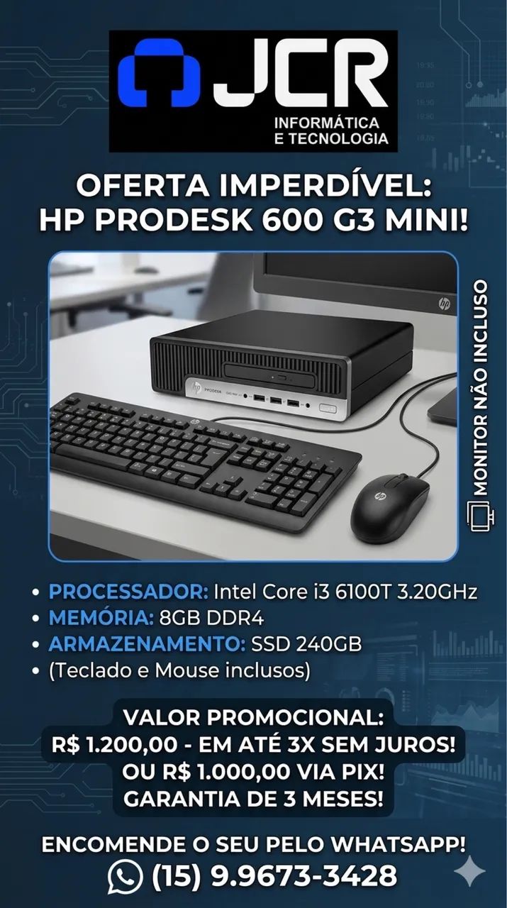 HP PRODESK 600 MINI G3 - Foto 4