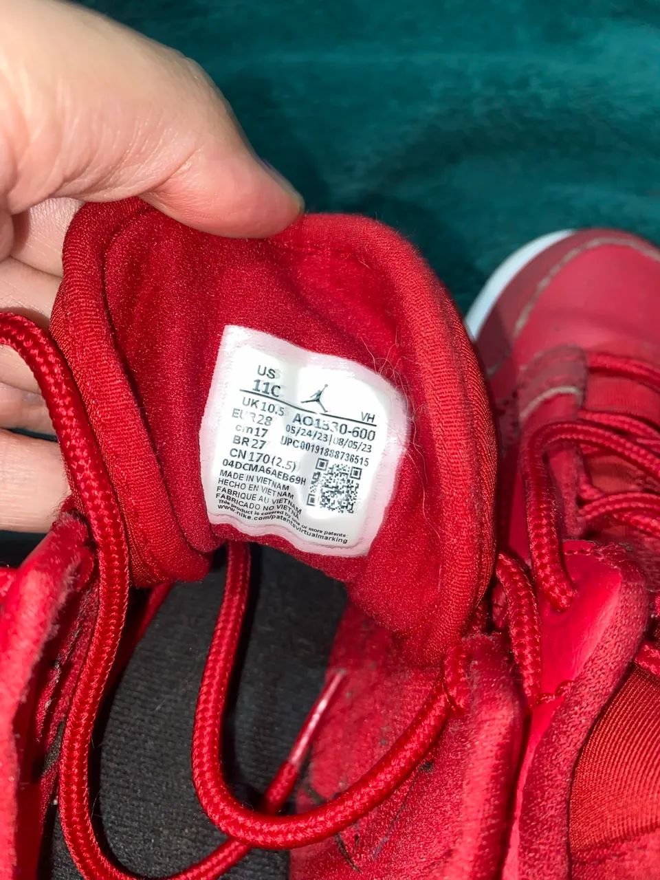 TÊNIS AIR JORDAN 1 MID VERMELHO ORIGINAL  - Foto 2