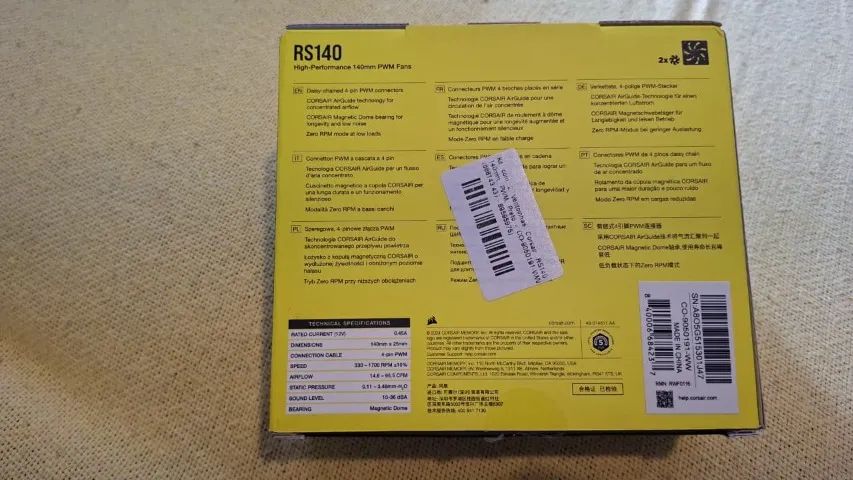 Kit com 2 Ventoinhas Corsair RS140, 140mm - Foto 2