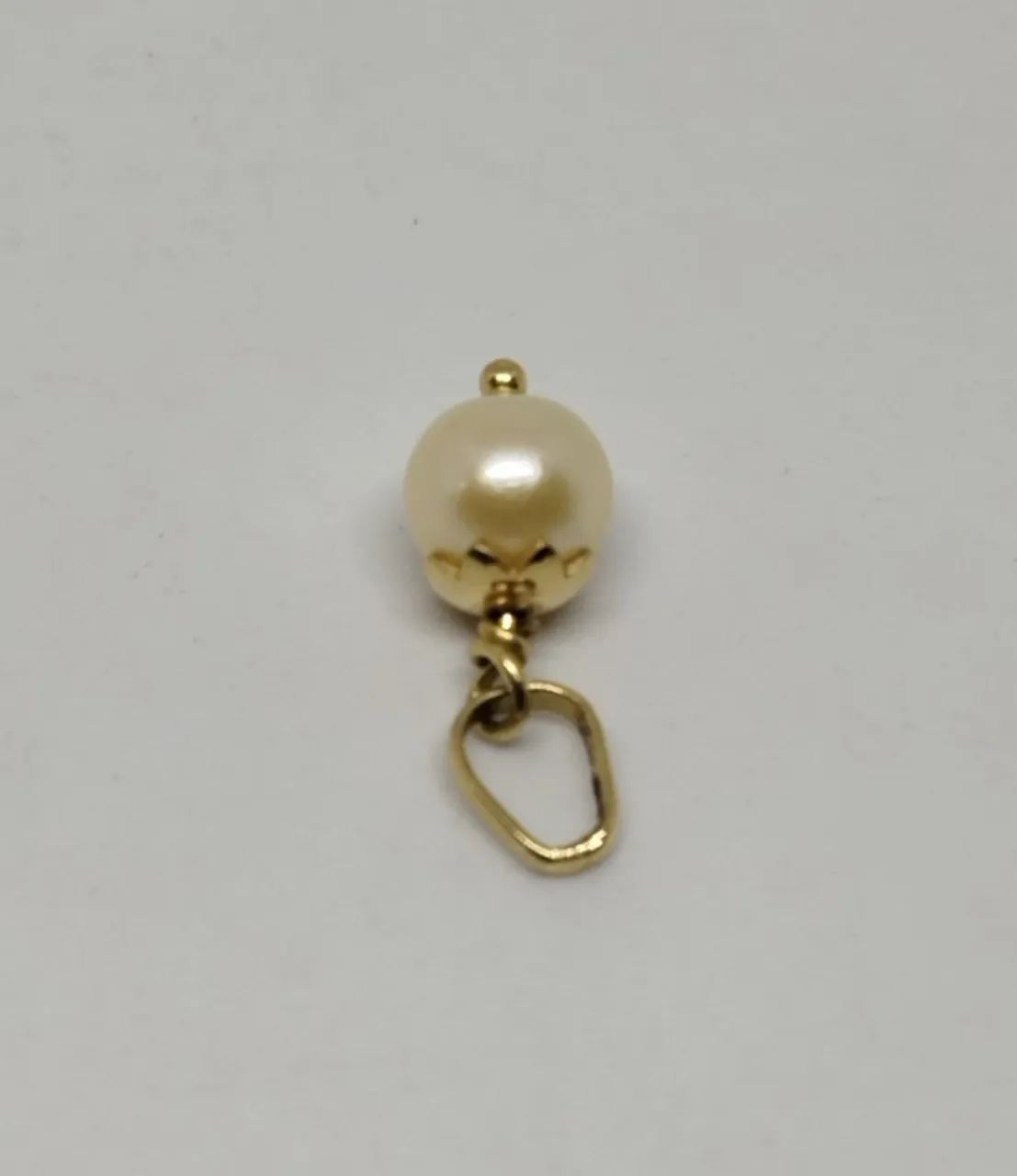 Pingente ouro 18 k e pérola -  6mm