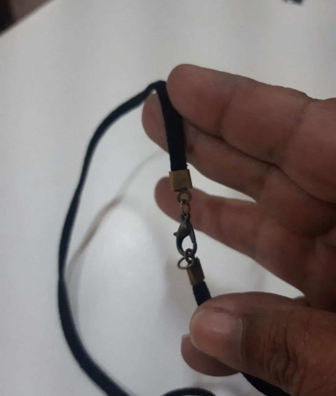 colar com pedra obsidiana negra - Foto 4