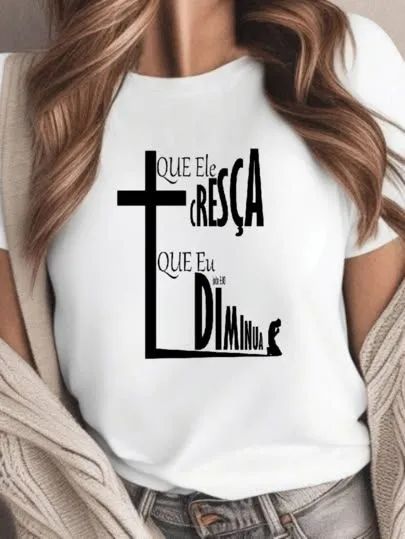 Camiseta com frase evangélica  - Foto 2