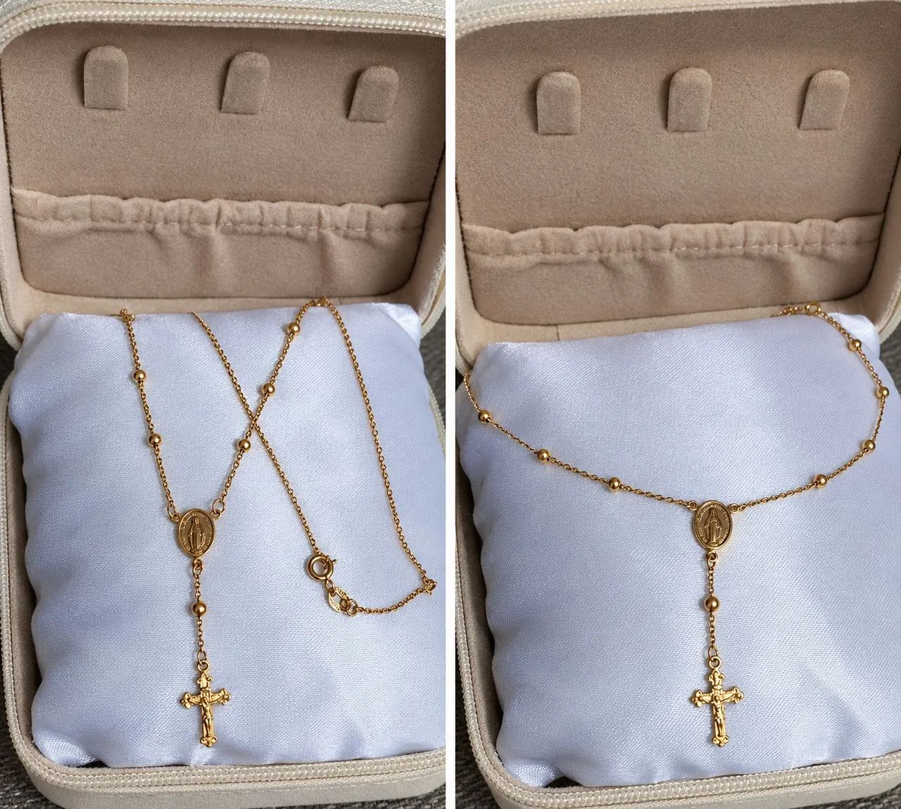 COLAR TERÇO OURO 18K 