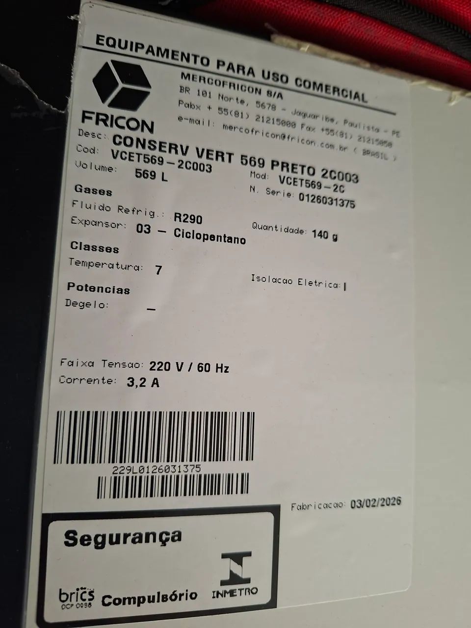 Frezer vertical fricon 569L - Foto 4