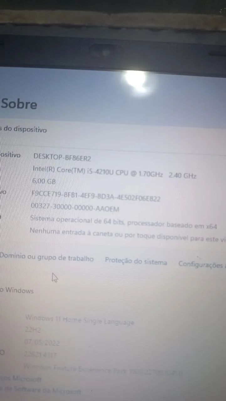 Notebook Acer com SSD 240gb, core i5 e 6gb Ram - Foto 2