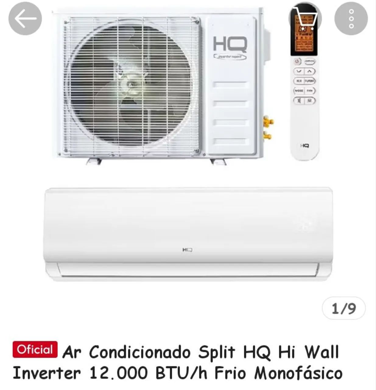 ar condicionado split 12000 BTUs 