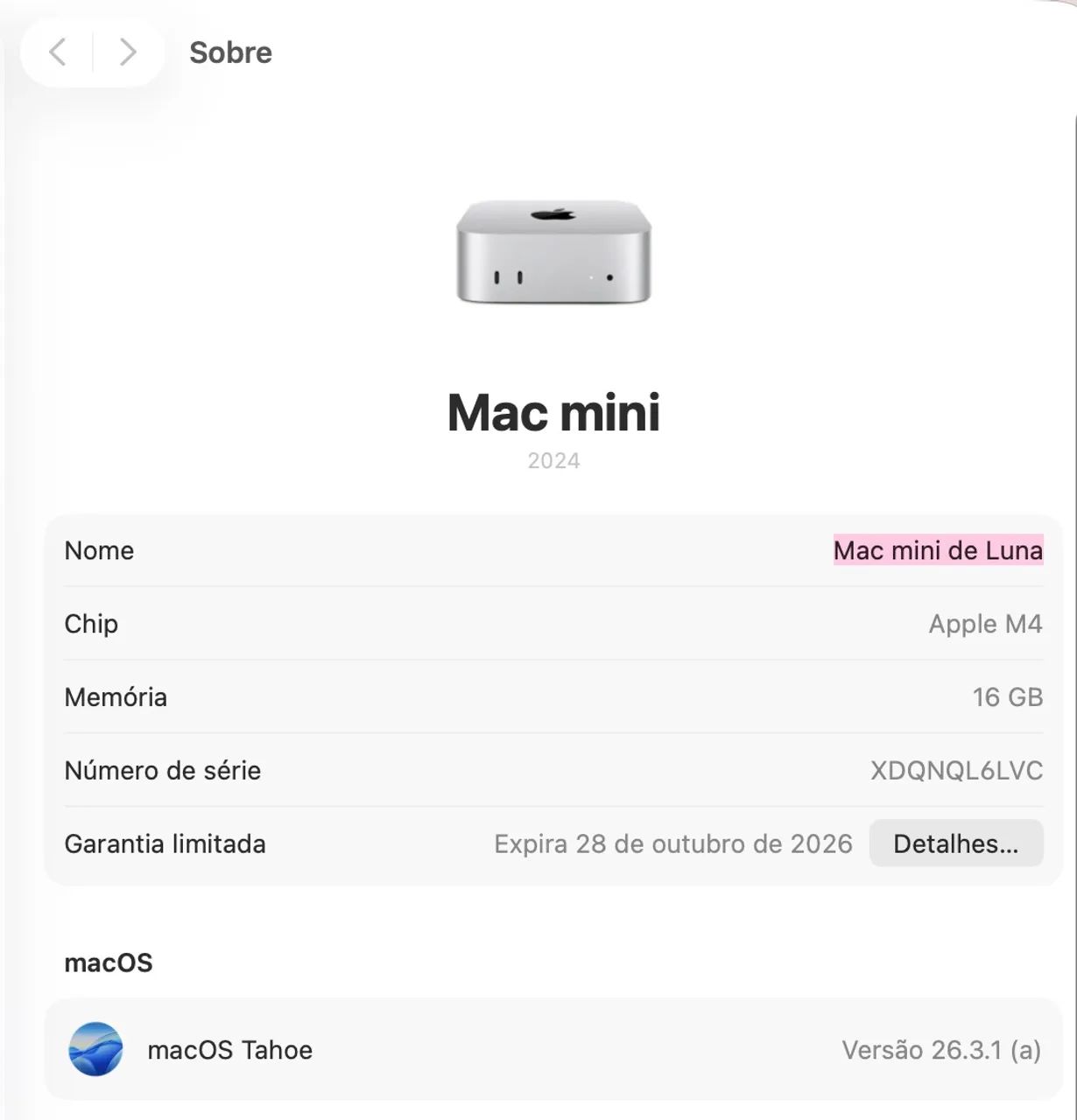 Mac Mini M4 2024 - 16gb 256gb - Computadores e Desktops - Nova