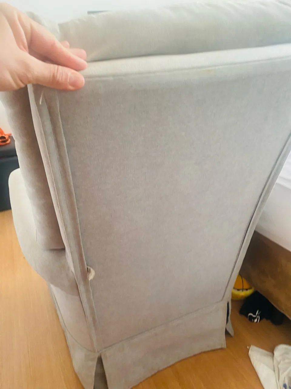 POLTRONA DE AMAMENTAÇÃO COM PUFF E BALANÇO LINEN CINZA - Foto 4