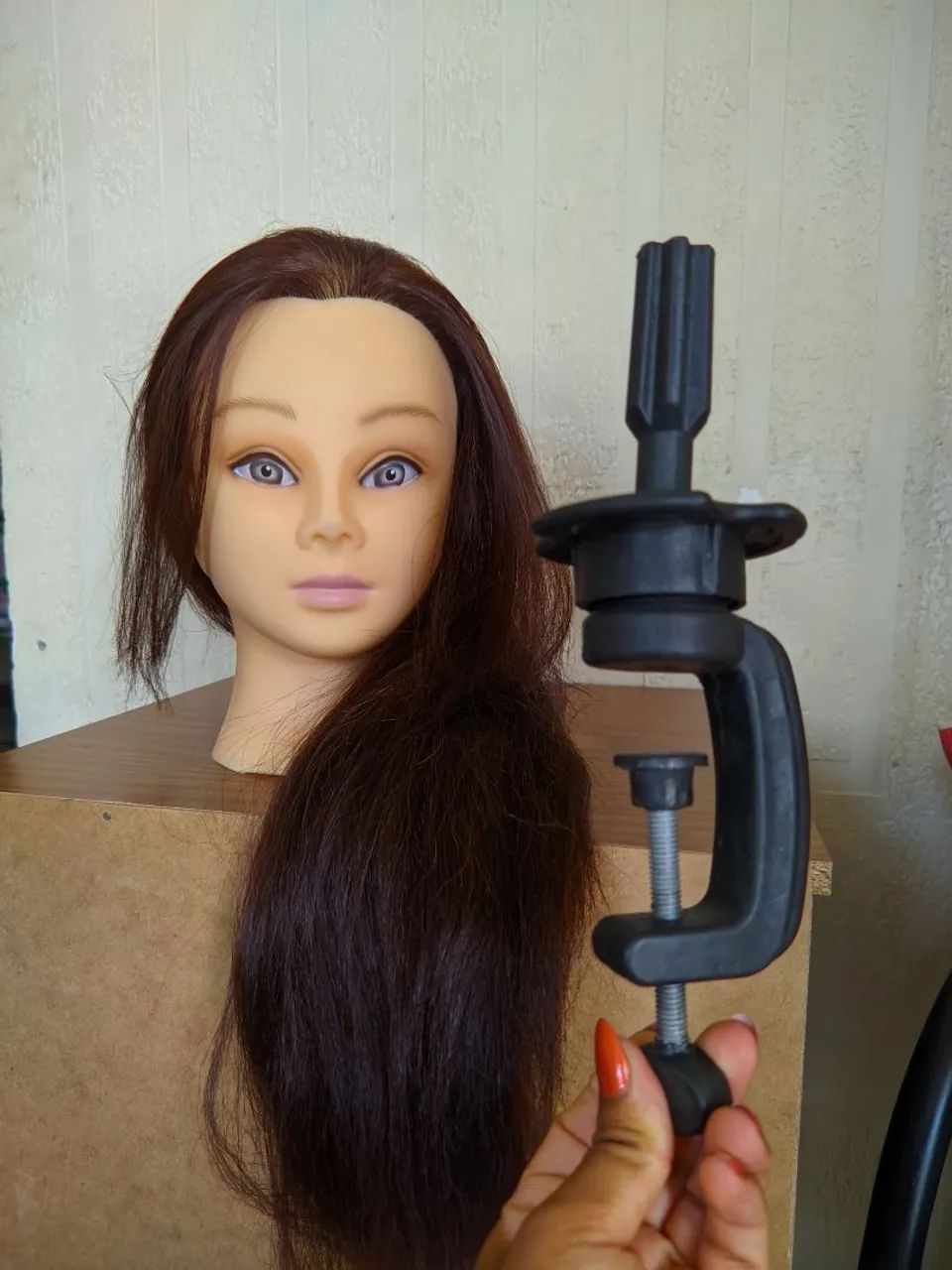 Cabeça de treino para penteados com suporte - Foto 2