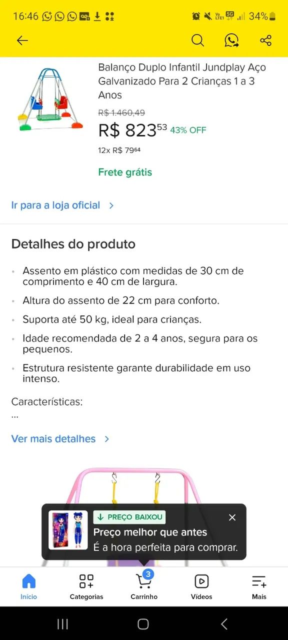 Balança Infantil Resistente  - Foto 2