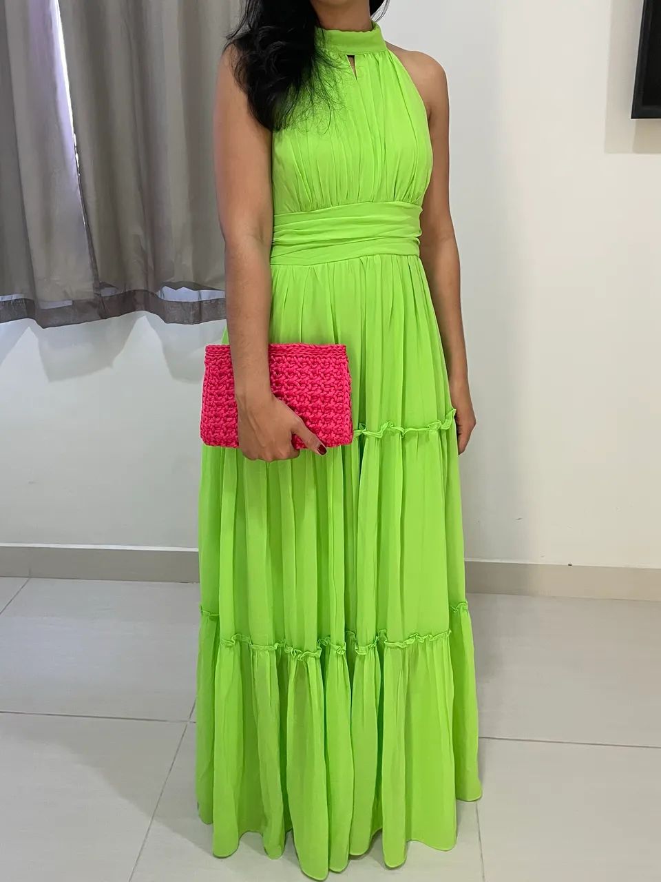 Vestido longo verde lima - Foto 2