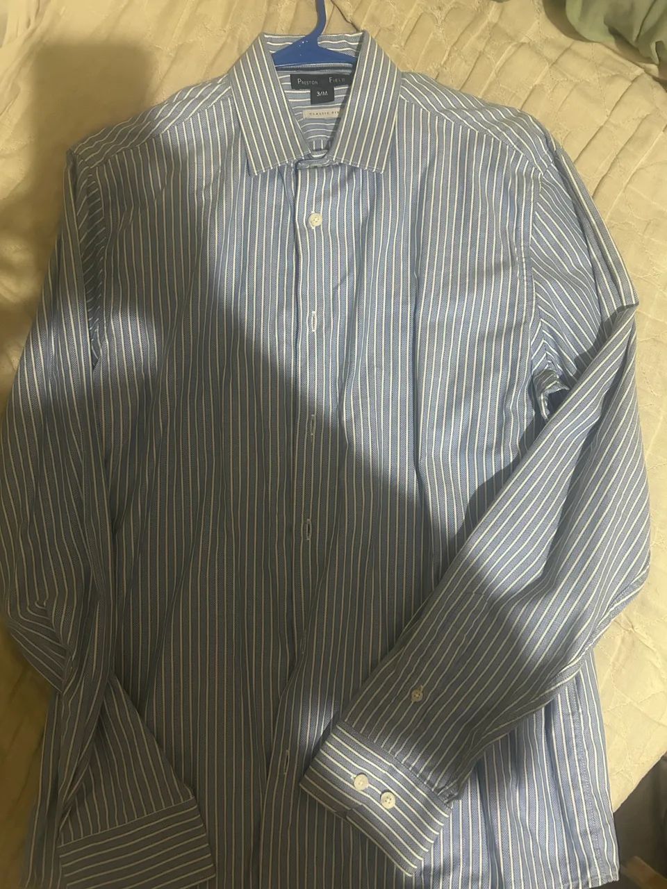 camiseta manga longa, azul. Nova. Nunca usada. - Foto 3
