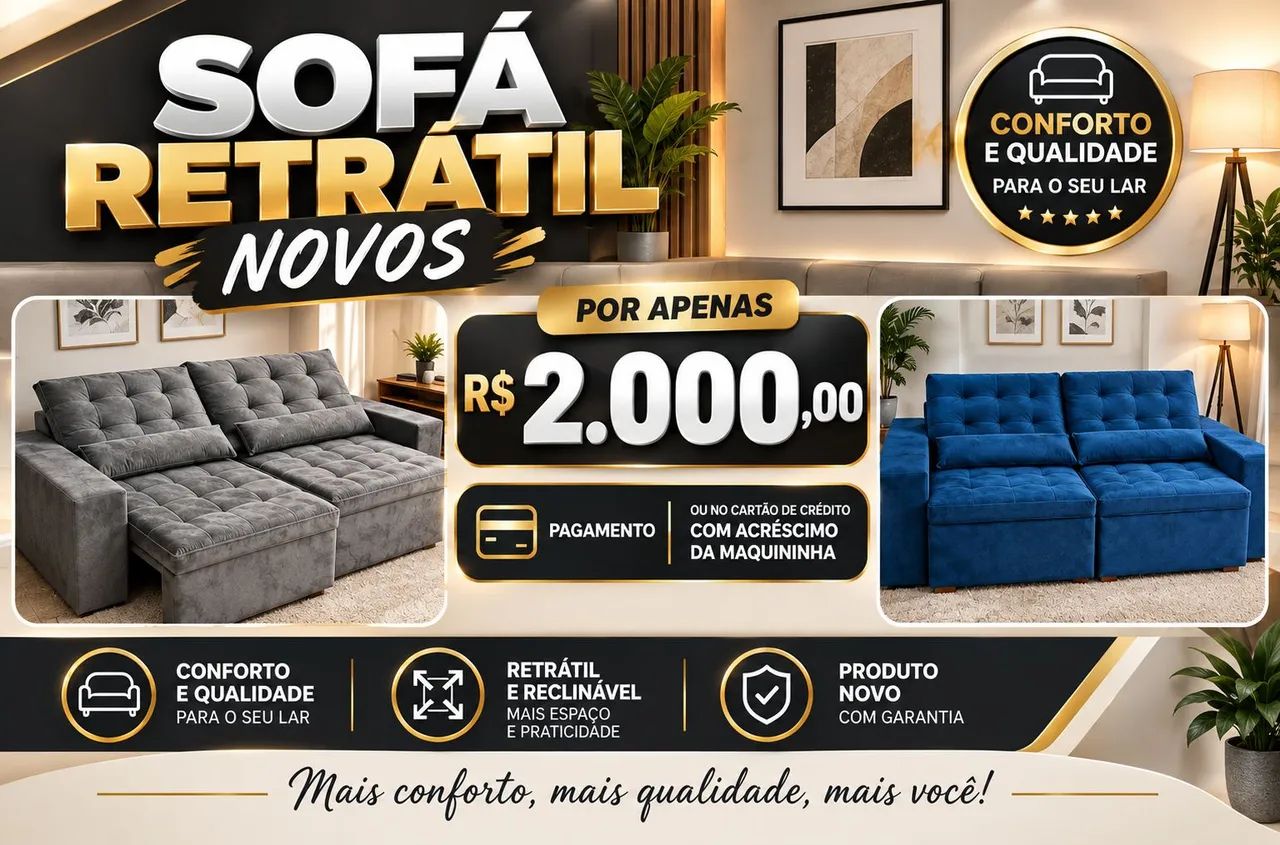 SOFÁS RETRÁTIL NOVOS 