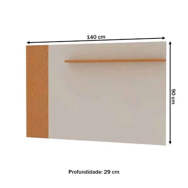 Painel Flórida Cinamomo/Off White(Suporta até 50 polegadas) - Foto 3