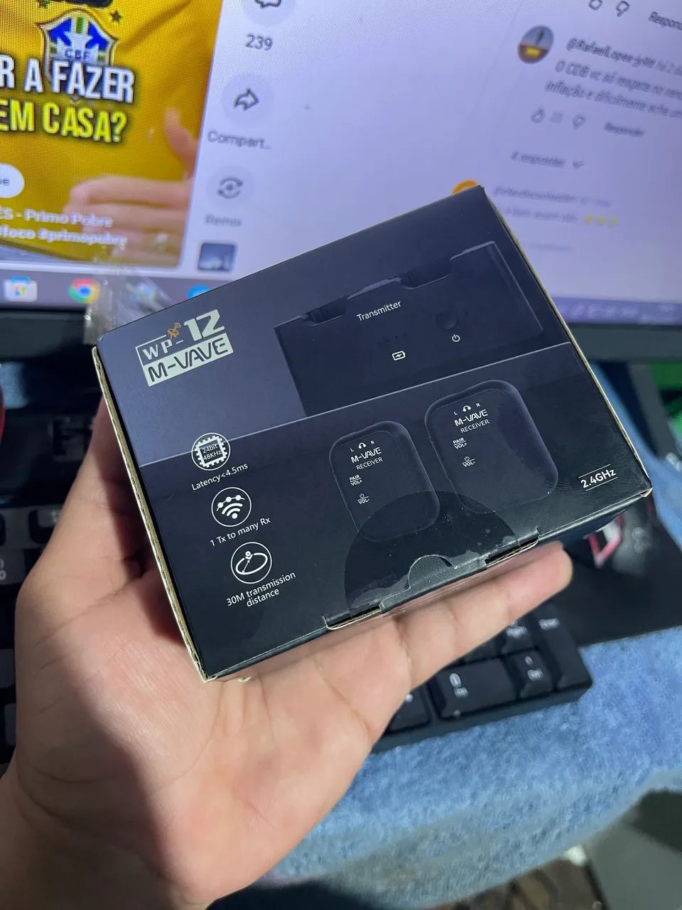 Transmissor Sem Fio M-Vave WP-12 Liberdade Total no Palco - Foto 4