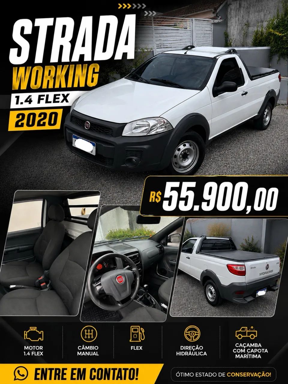 Fiat Strada Working Hard 1.4 Fire Flex 8V CS 2020