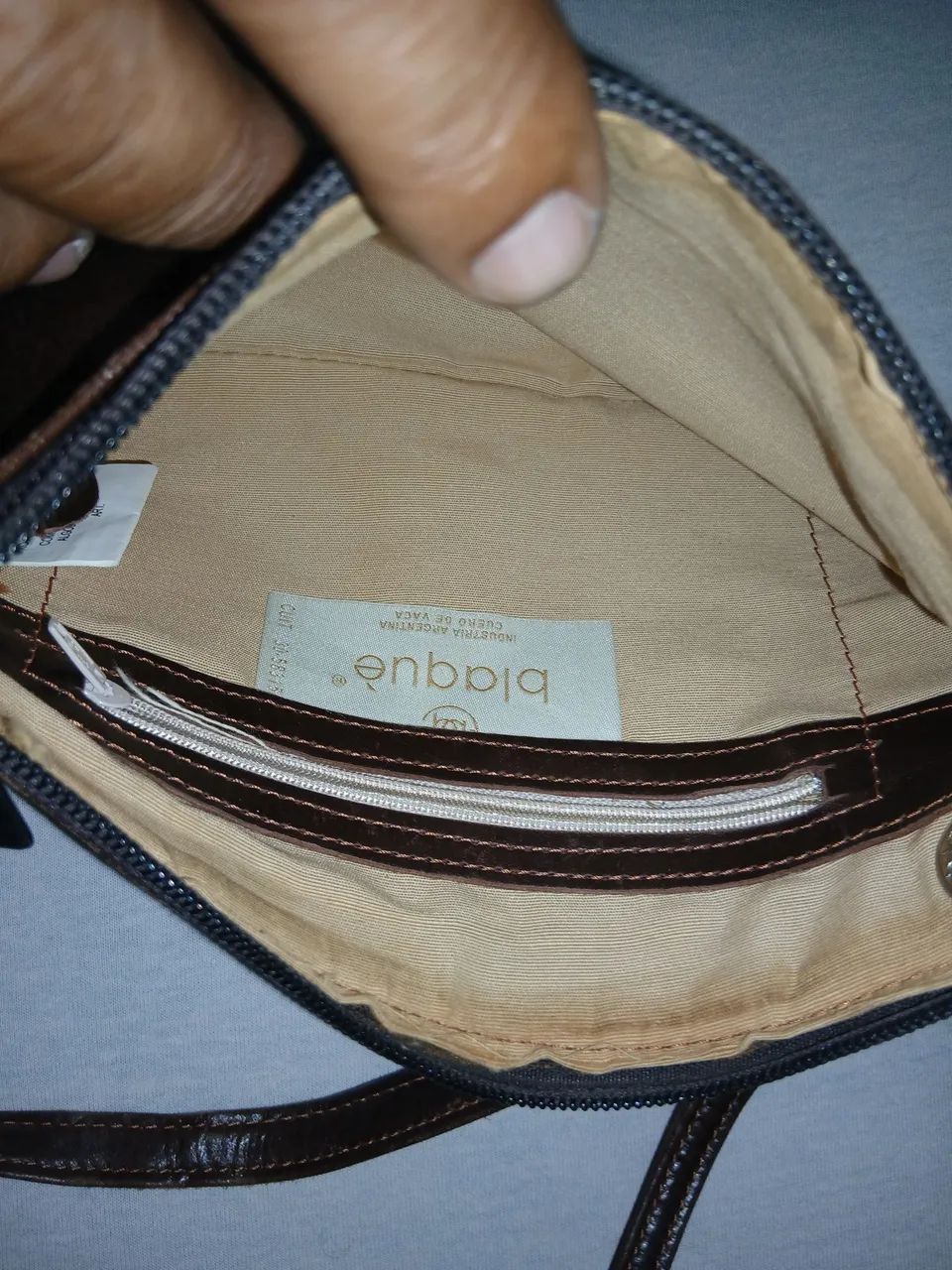 LINDA BOLSA DE COURO LEGÍTIMO DA  ARGENTINA  BLAQUE  - Foto 4