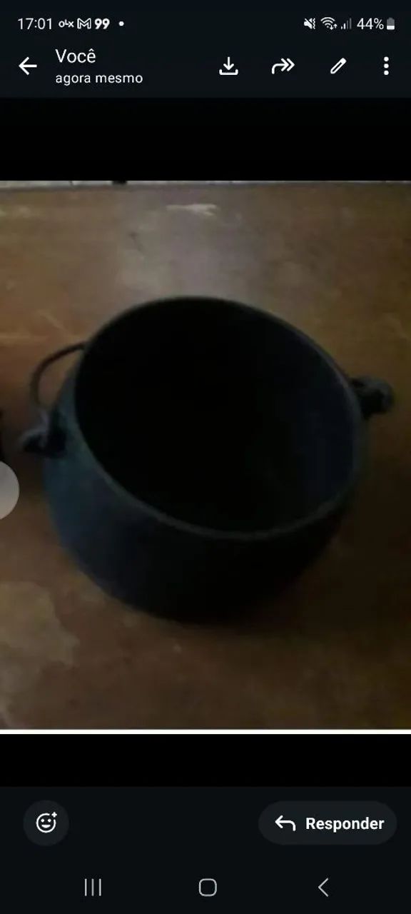Caldeirão de ferro antigo decoração 
