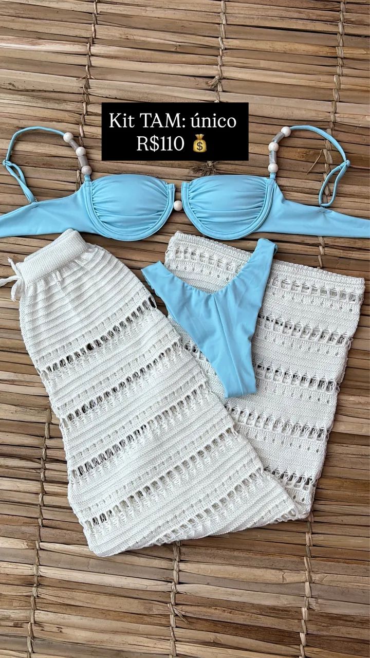 Kit biquíni e calça tricô  - Foto 4