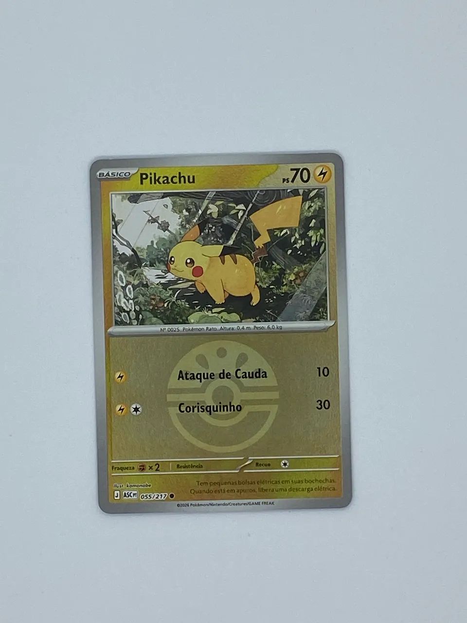 Carta Pokémon Pikachu 055/217 Original 