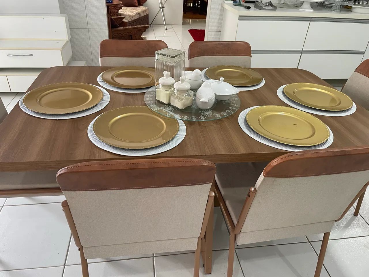 Mesa de jantar 6 lugares 