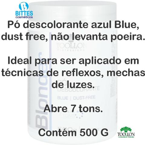2 Pó Descolorante Desamarelador Dust Free Não Levanta Pó Profissional Toollon 500 g - Foto 2