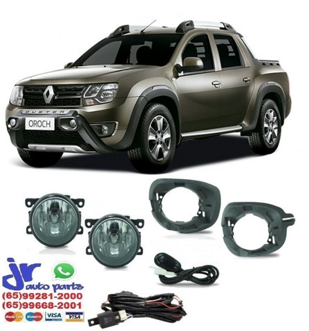 Kit Farol Milha Duster Oroch 2015 2016 2017 2018 2019 Auxiliar Neblina