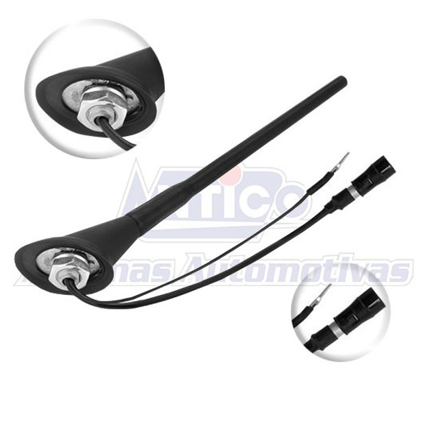 Antena de Teto Traseira 60º Amplificada Volkswagen Gol G5 e G6/G7 Voyage